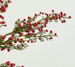 Faux Lit Cedar Berry Pine Branch