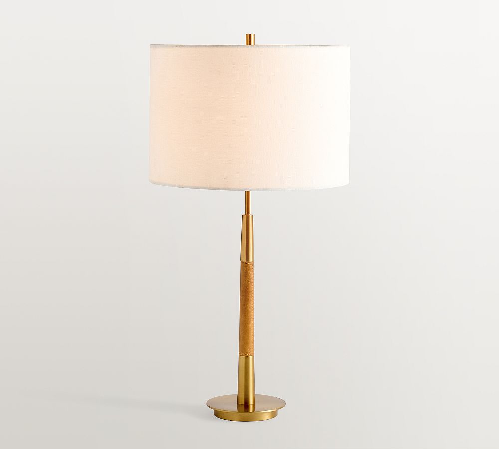 Reese Leather Table Lamp (24") by Pottery Barn