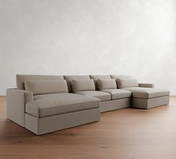 Westwood Square Arm Deep Seat Double Chaise Sectional (185")