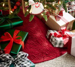 Floral Quilted Velvet Tree Skirt