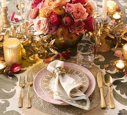 Gold Tile Cotton/Linen Napkins - Set of 4