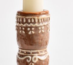 Handcrafted Ceramic Gingerbread Candle Holder