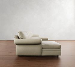 Pearce Roll Arm 4-Piece Double Chaise Sectional (166")