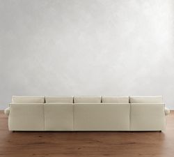 Pearce Roll Arm 4-Piece Double Chaise Sectional (166")