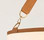 Powell Leather &amp; Linen Drum Pendant (24")