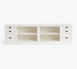 Aubrey Storage Shelf Console with File Cabinets (108'')