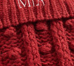 Knit Pom Pom Stocking