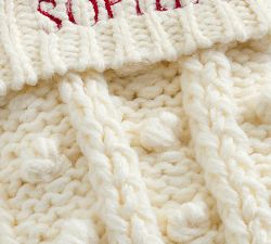 Knit Pom Pom Stocking