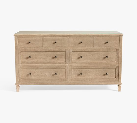 green emerald velvet dress Hudson 6 Drawer Double Dresser Babyletto Washed Natural/White main image 0