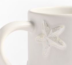 Embossed Coastal Stoneware Mug