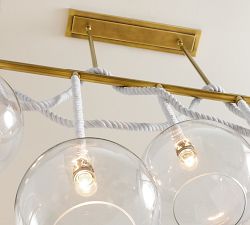 Marina Swing Rope Linear 5-Globe Chandelier (57")