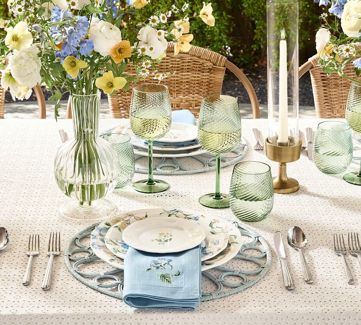 Monique Lhuillier Antibes Rattan Charger Plate | Pottery Barn