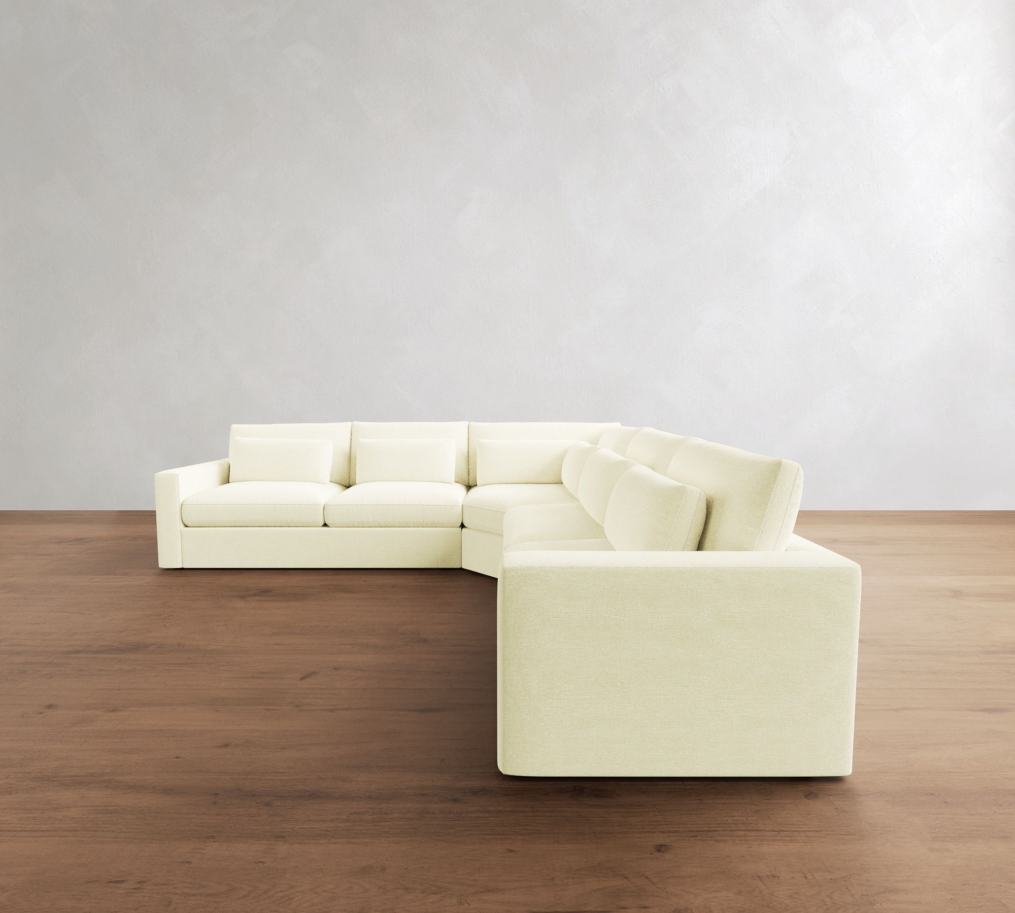 Westwood Square Arm Deep Seat 3-Piece L-Shaped Wedge Sectional (133"&ndash;143")