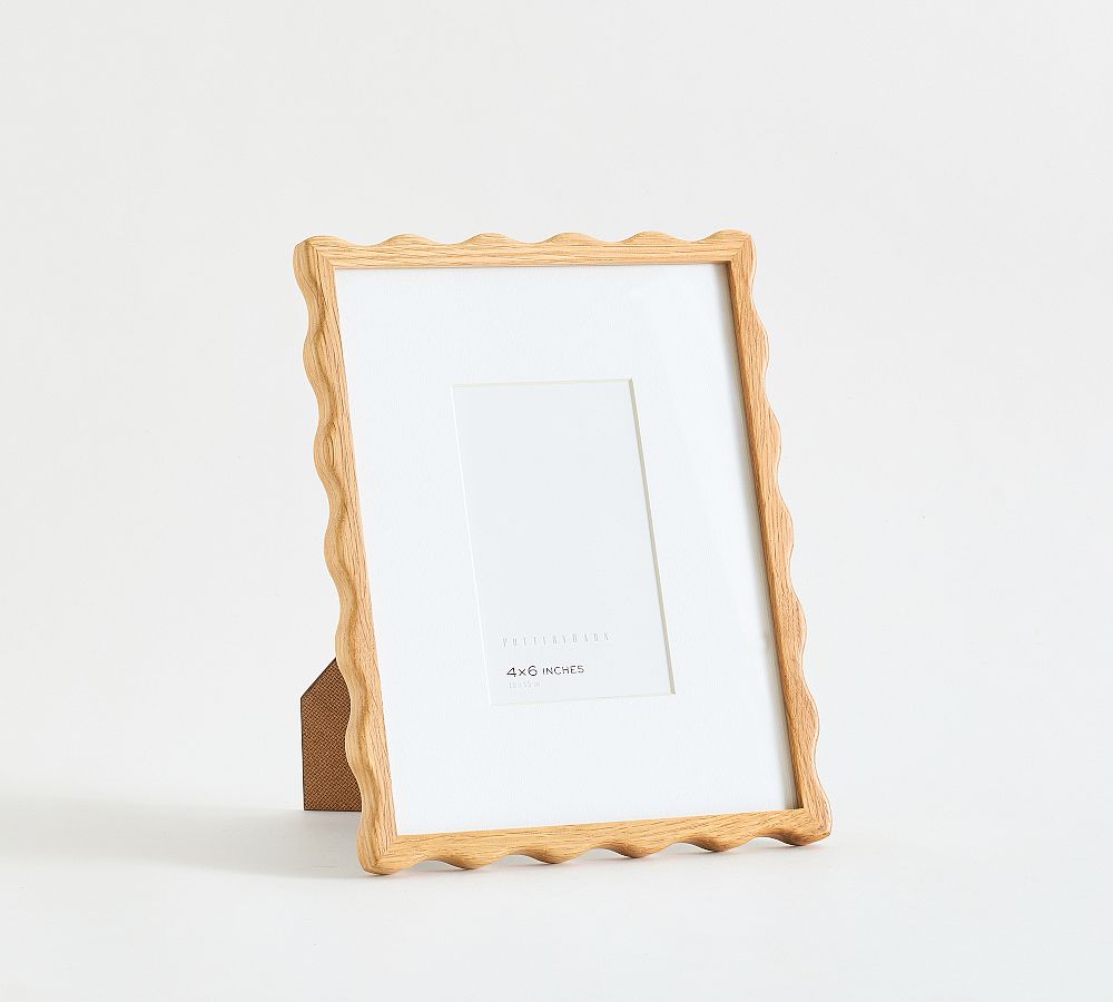 Scalloped Wood Frames - 4x6 - Natural