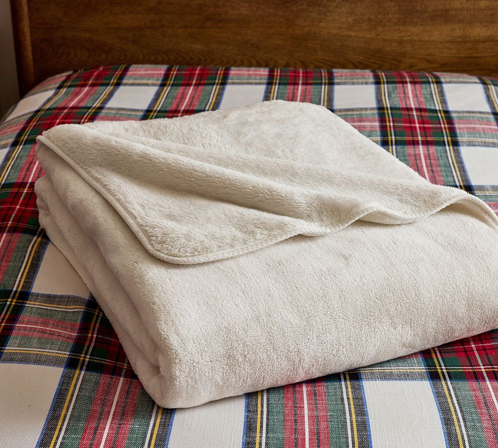 Cloud Plush Blanket - Ivory, One Size