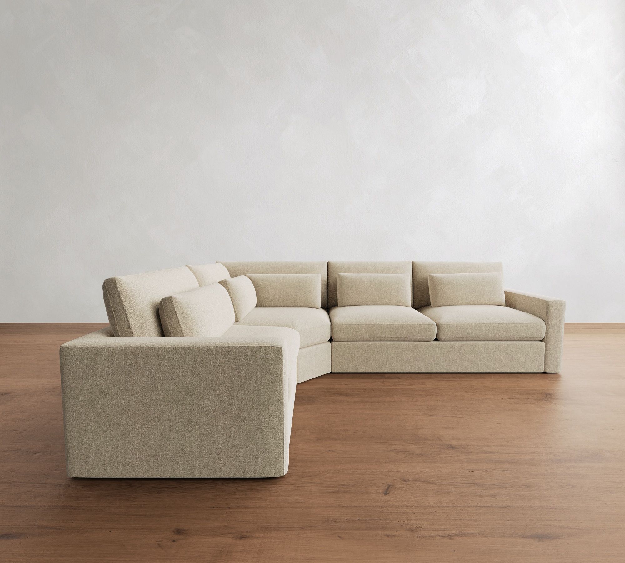 Westwood Square Arm Deep Seat 3-Piece Wedge Sectional (133"&ndash;143")