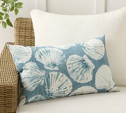 Hermosa Shell Printed Outdoor Lumbar Pillow