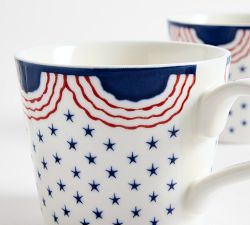 Americana Bunting Stoneware Mug