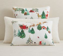 Santa in the Country Sherpa Back Comforter