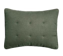 Open Box: European Flax Linen Tufted Waffle Comforter Sham, Standard, Set of 2 - Cypress