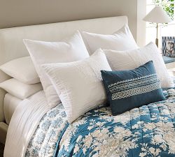 Bethany Floral Embroidered Reversible Quilt