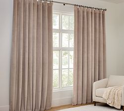 Custom Velvet Twill Blackout Curtain - Pale Lilac