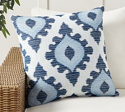 Open Box: Performance Anisa Outdoor Pillow, 24" Square - Indigo