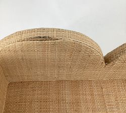 Open Box: Zaria Handcrafted Scalloped Tray,  - Natural