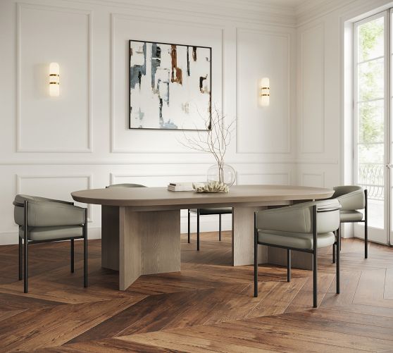 Dietrich Elliptical Communal Dining Table (96"-144") by Pottery Barn