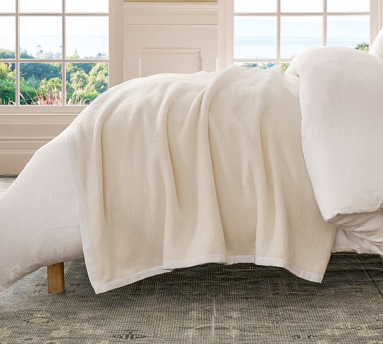 Lovella Cashmere Lambwool Blanket | Pottery Barn