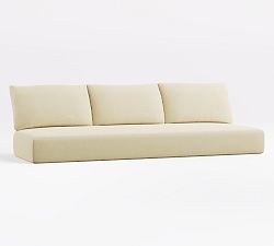 Cushion Cover Only: Aptos Outdoor Sofa; High Performance Canvas, Natural