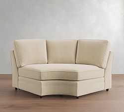 Open Box: Pearce Upholstered Curved Wedge - Performance Boucle Oatmeal