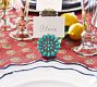 Turquoise Handcrafted Metal Place Card Holders - Set of 4