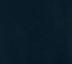 Open Box: Olivia Upholstered Ottoman, Polyester Wrapped Cushions - Performance Everydayvelvet Ink Blue, Seadrift Finish