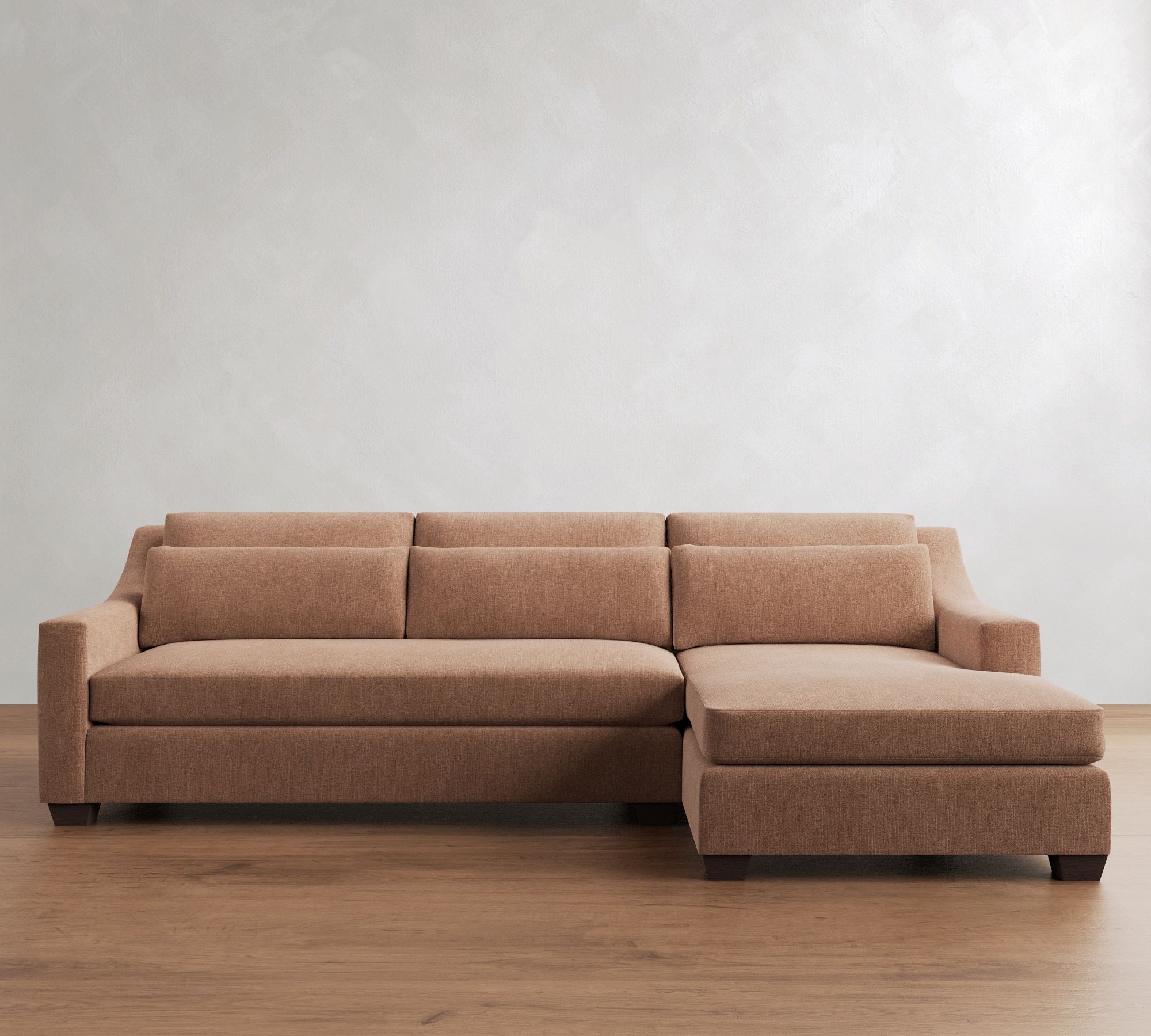 York Slope Arm Deep Seat Chaise Sectional (84"&ndash;115")