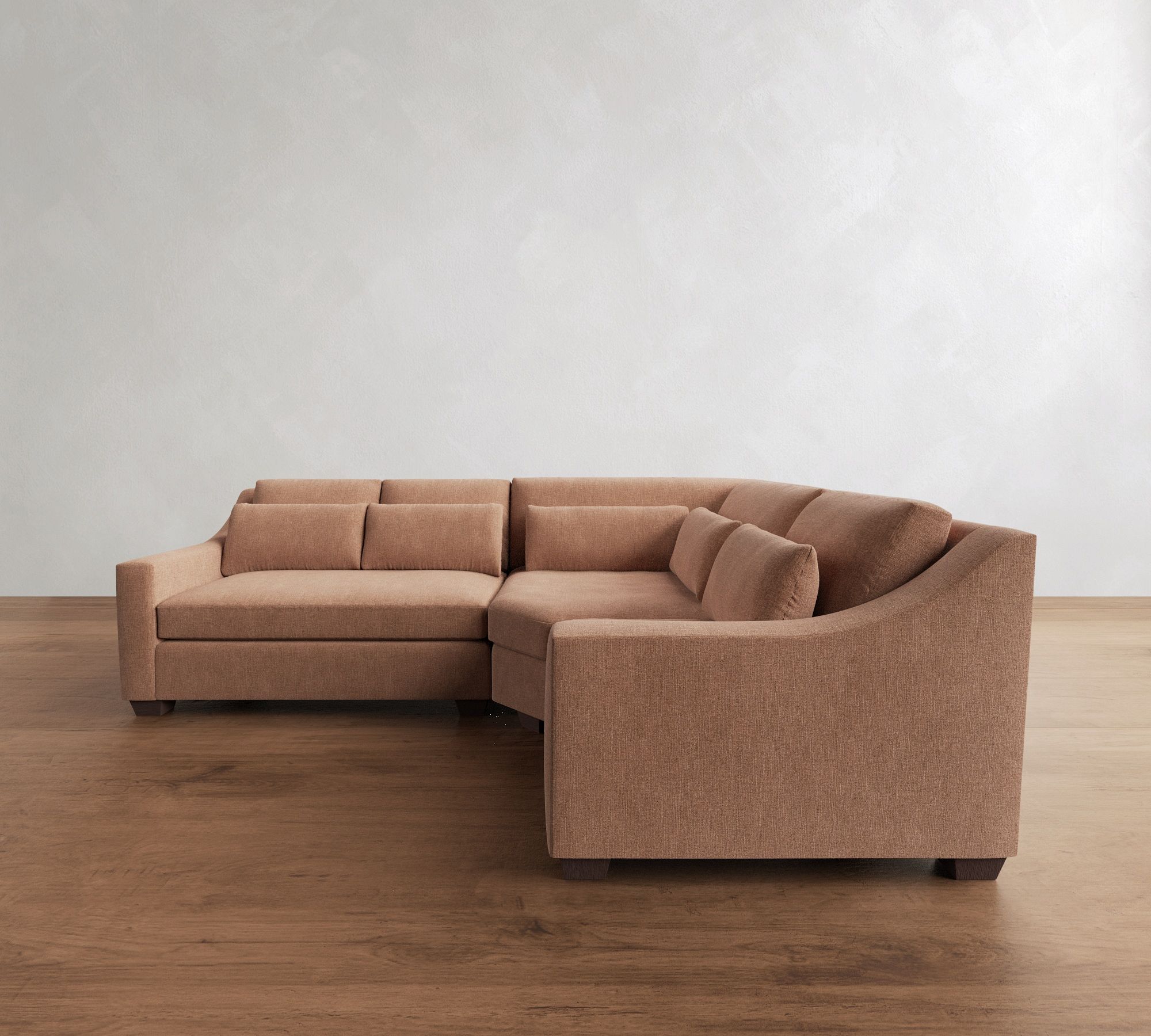 York Slope Arm Deep Seat 3-Piece Wedge Sectional (108")