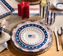 Cabana Americana Outdoor Melamine Dinner Plates - Set of 4