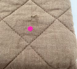 Open Box: Belgian Flax Linen Diamond Quilted Sham, King, Set of 2 - Bronze