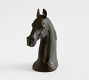 Antique Bronze Horse Head Object