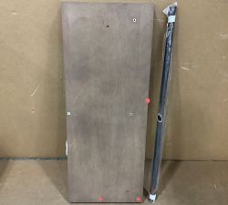 Open Box: Brighton Closet Shelf With Rail (36") - Gray Wash/Bronze