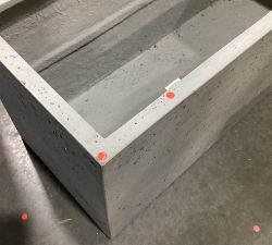 Open Box: Mission Square Planter, Long Box (38"W x 15"D x 16.5"H) - Grey