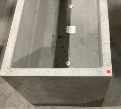 Open Box: Mission Square Planter, Long Box (38"W x 15"D x 16.5"H) - Grey