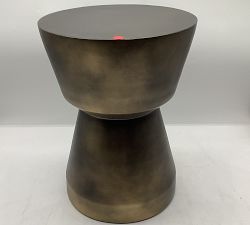 Open Box: Shae Round Metal Accent Table (13.5") - Antique Brass