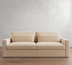 Open Box: Westwood Square Arm Deep Seat Grand Sofa (102"), 2X2 - Performance Heathered Tweed Desert