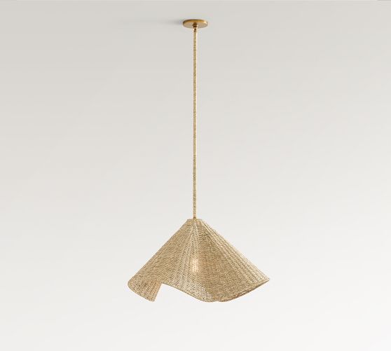 Raya Woven Round Pendant (14"-30") by Pottery Barn