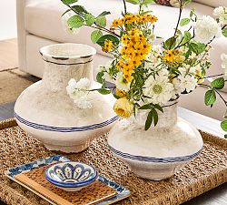 Ceramic Striped Vase