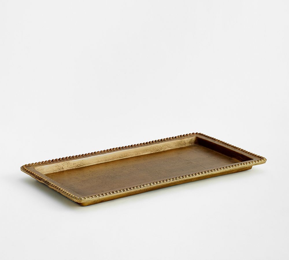 Beaded Brass Tray