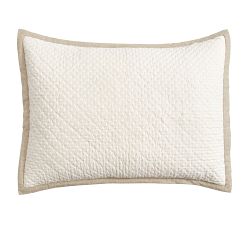 Cross Stitch Velvet Quilted Sham