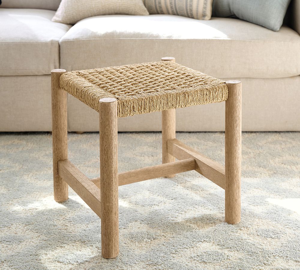 Bolinas Woven Accent Stool by Pottery Barn