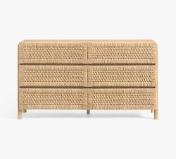 Bolinas 6-Drawer Woven Dresser (58")